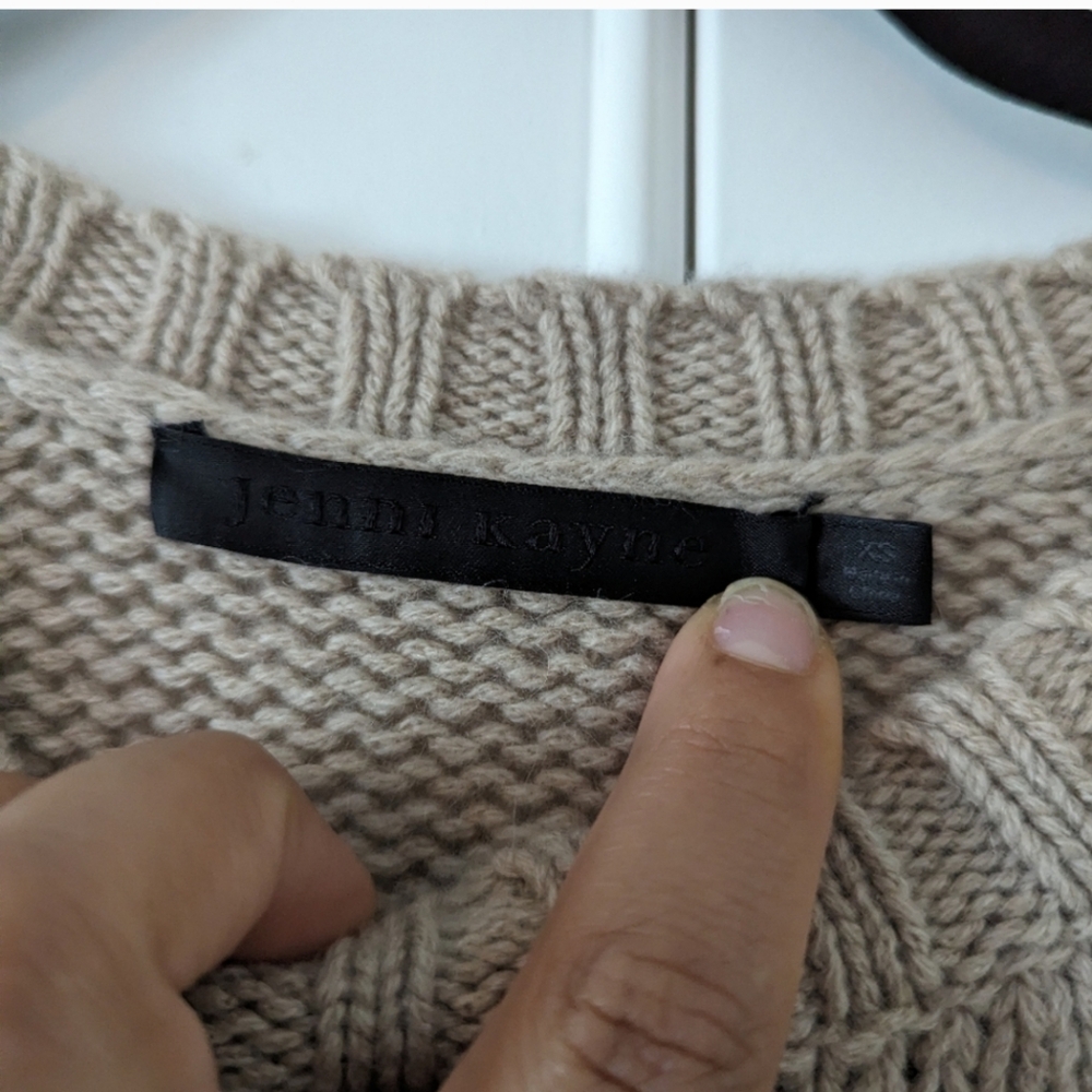 Jenni Kayne Cashmere Amelia Crewneck Sweater Warm Sand XS/S Oversized EUC! HP🥳 - Picture 5 of 12